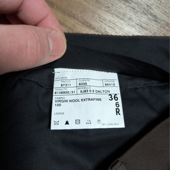 VTG Polo Ralph Lauren Virgin Wool Pants Mens 36x30 Made in Italy Pleated Cuffed - Picture 4 of 12